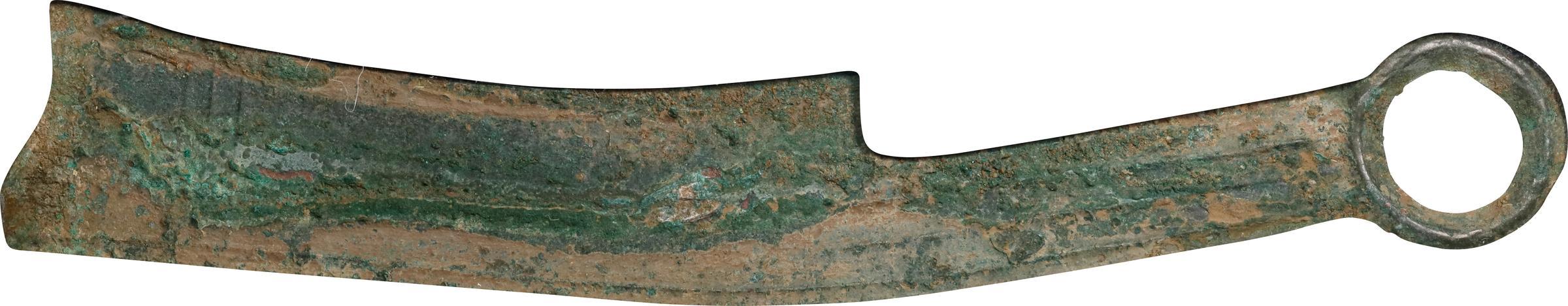 400-220Bc-China-Zhou-Dynasty-Warring-States-Period-State-Of-Qi-3-Character--Knife-Money